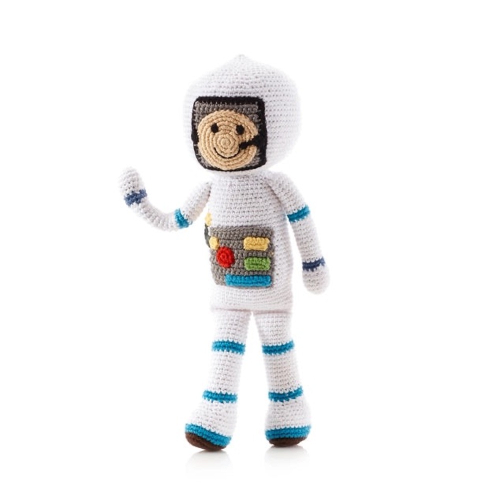 (NWT) 13” Tall Hand-Crocheted Storytime Space Explorer Doll by Pebble (Washable)